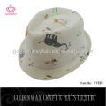 latest style animal printed fedora hat cartoon lovely design cotton hats